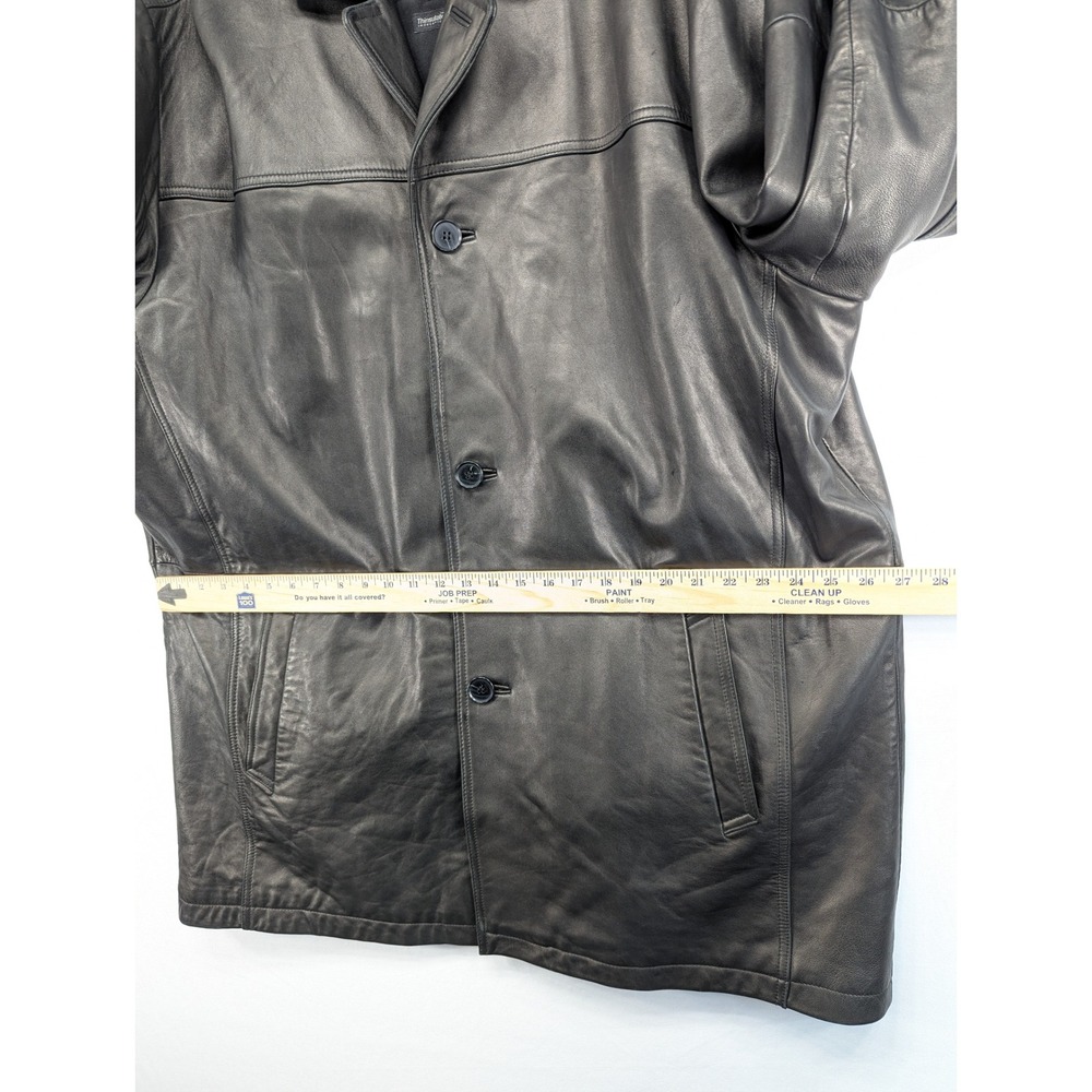 Wilsons Leather Pelle Studio Black Leather Car Coat Thinsulate 2XLT Mens Jacket - Picture 7 of 11
